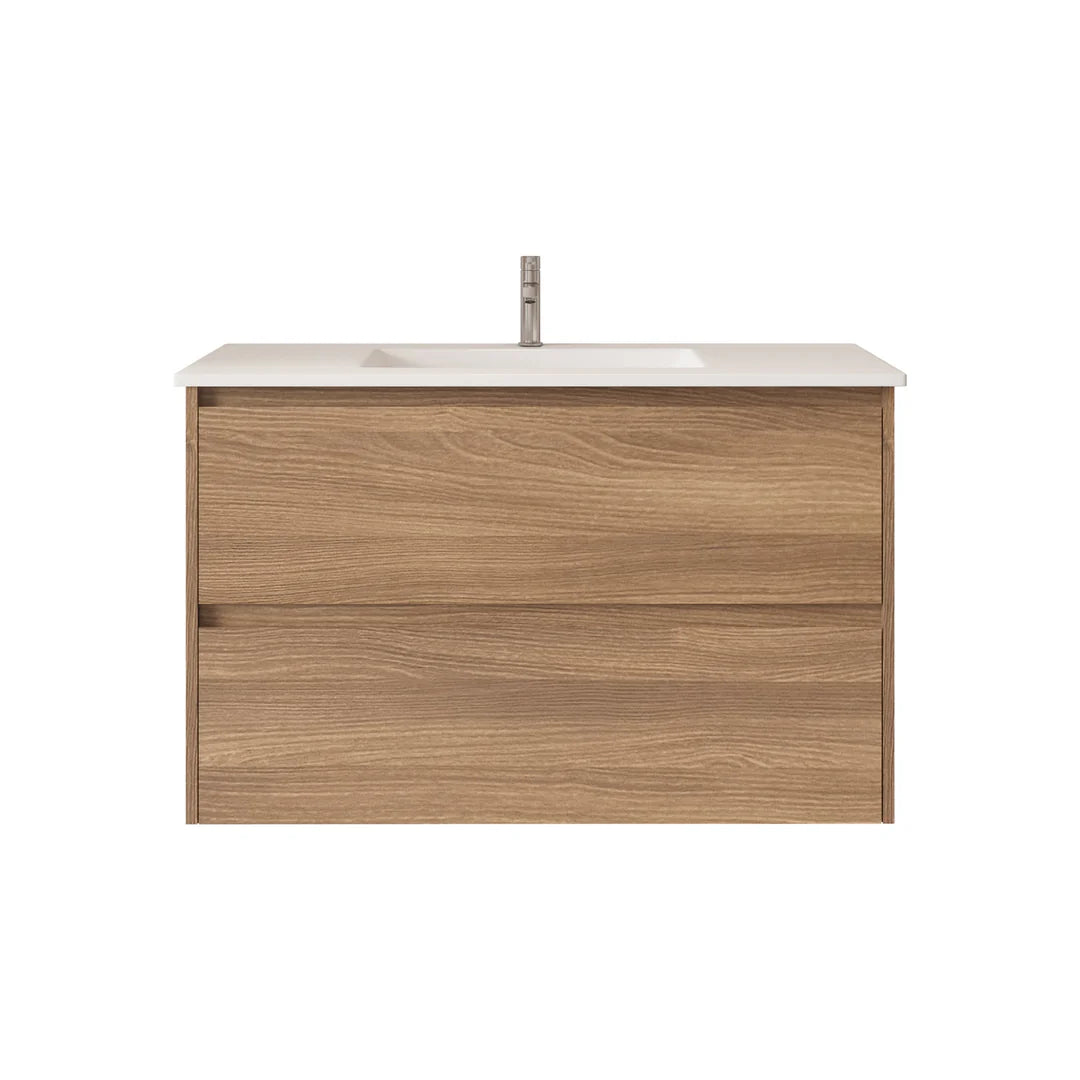 HERA 900mm Wall-Hung Vanity - Elegant Oak