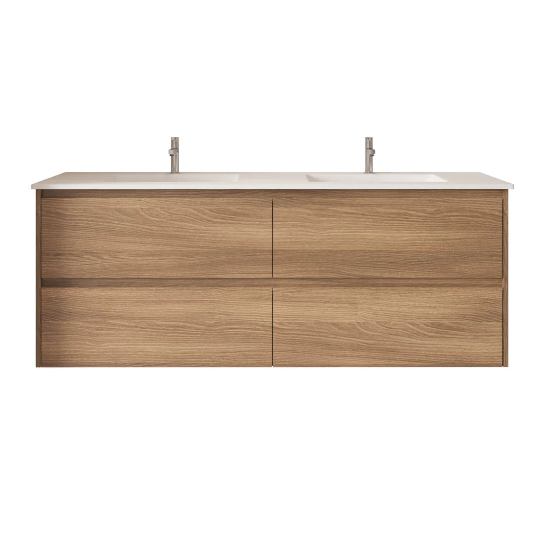 HERA 1500mm Wall-Hung Vanity - Elegant Oak
