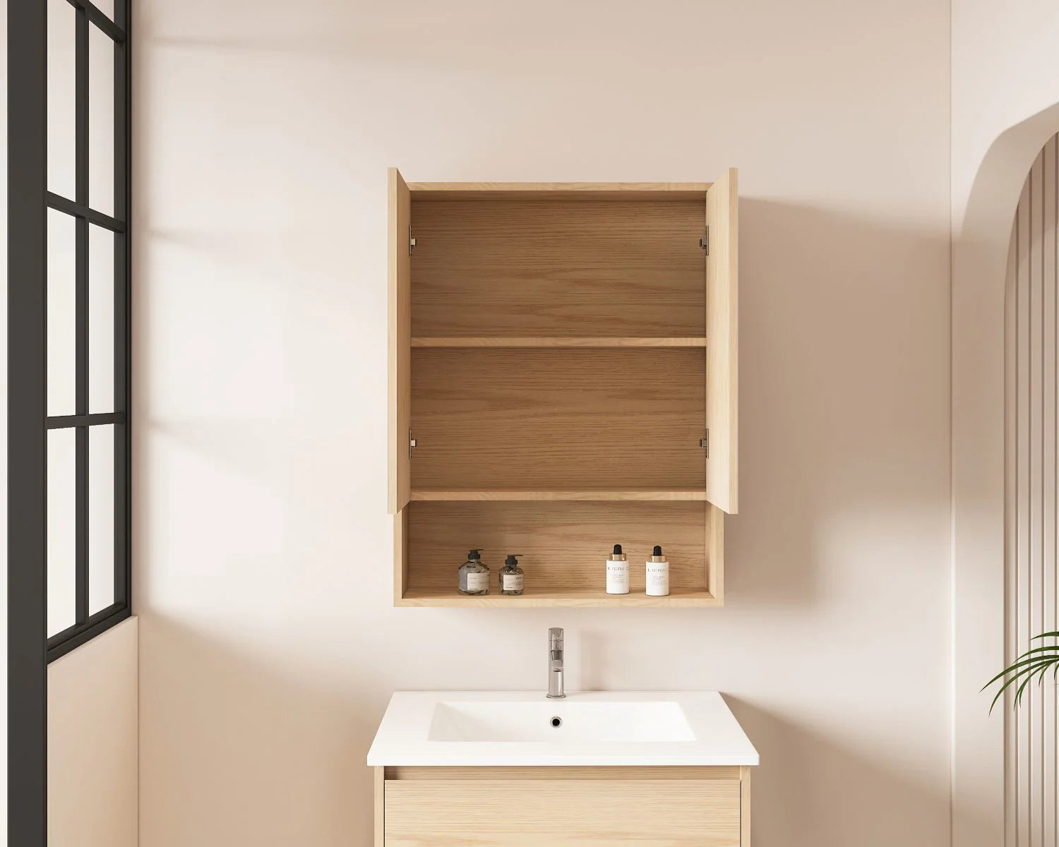 HERA 600mm x 780mm Shaving Cabinet - Tas Oak