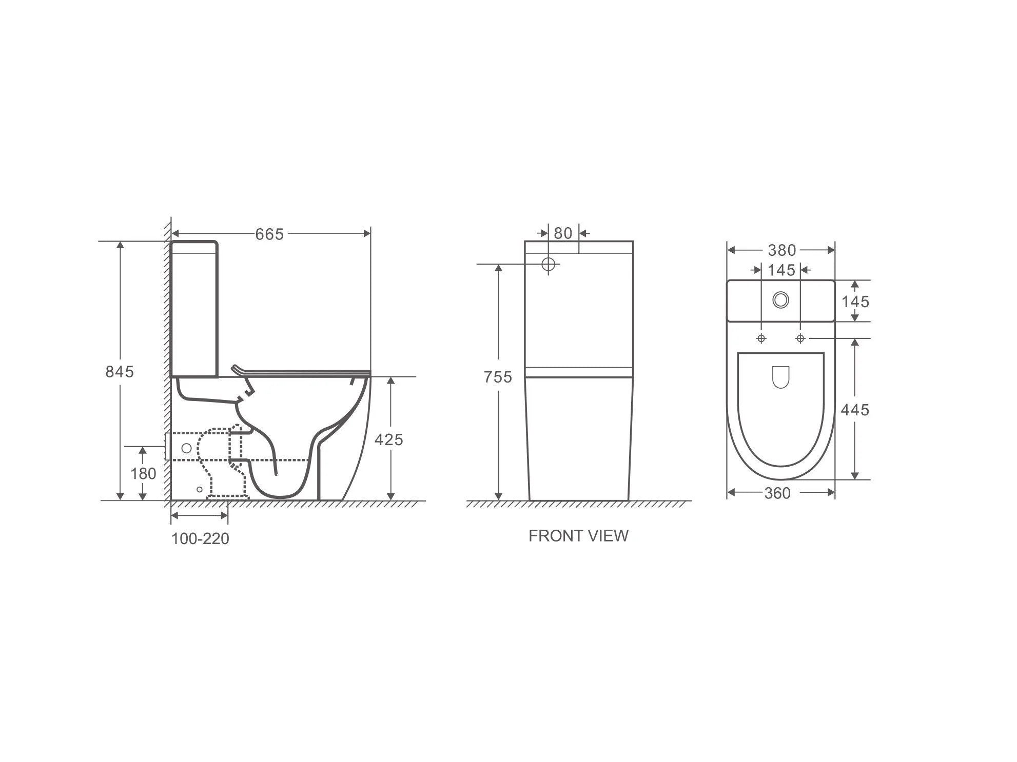 NORTON BACK TO WALL TOILET