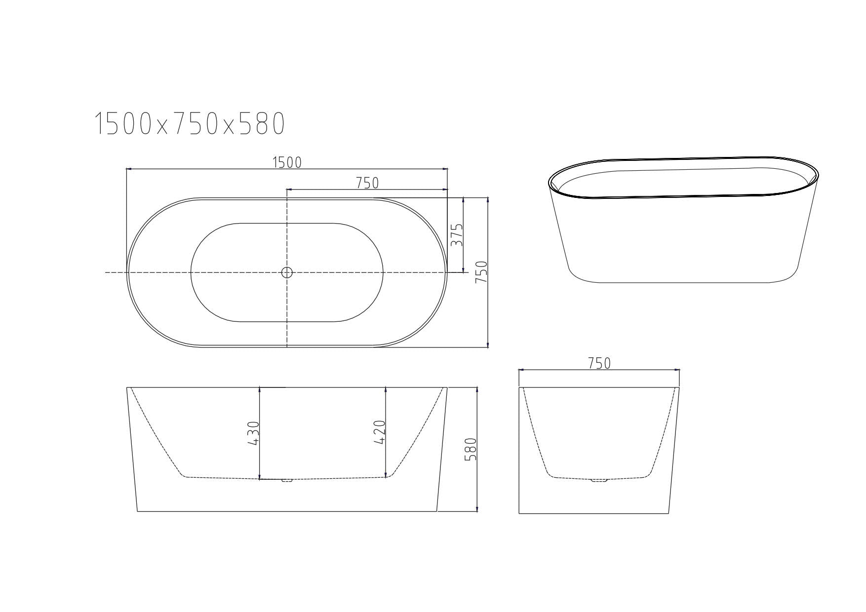 ISEO Freestanding Bathtub