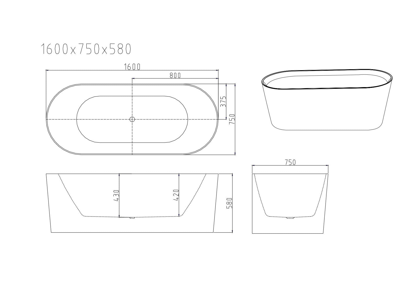 ISEO Freestanding Bathtub