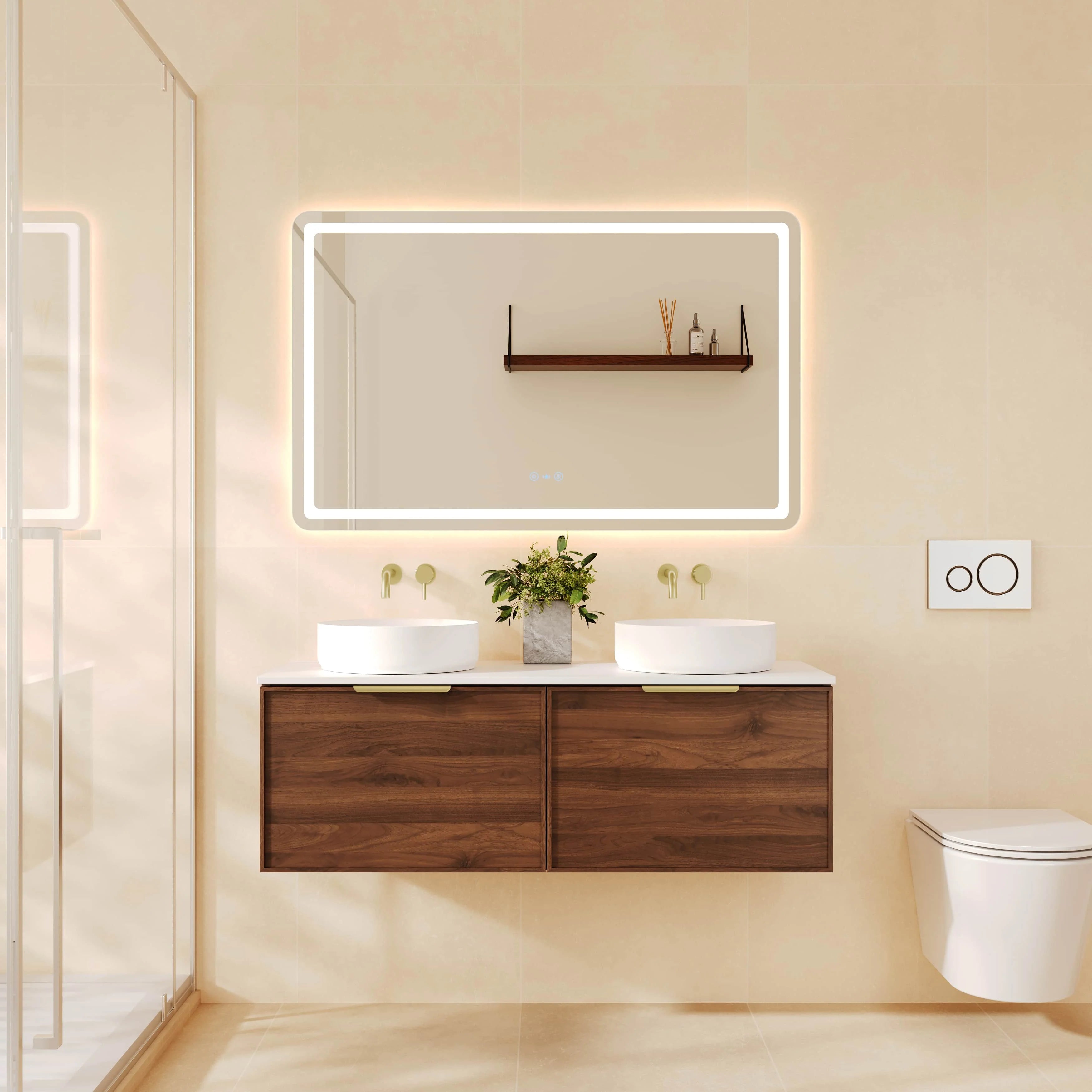 Paris 1200mm Wall-Hung Vanity - Walnut Woodmatt