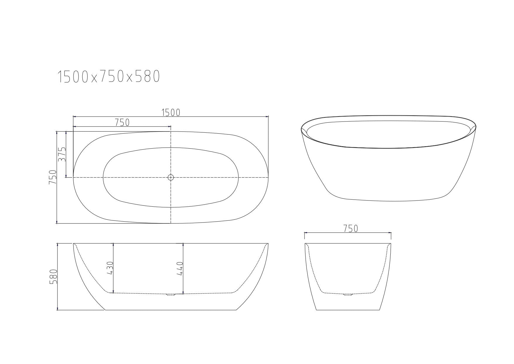 Pilato Freestanding Bathtub