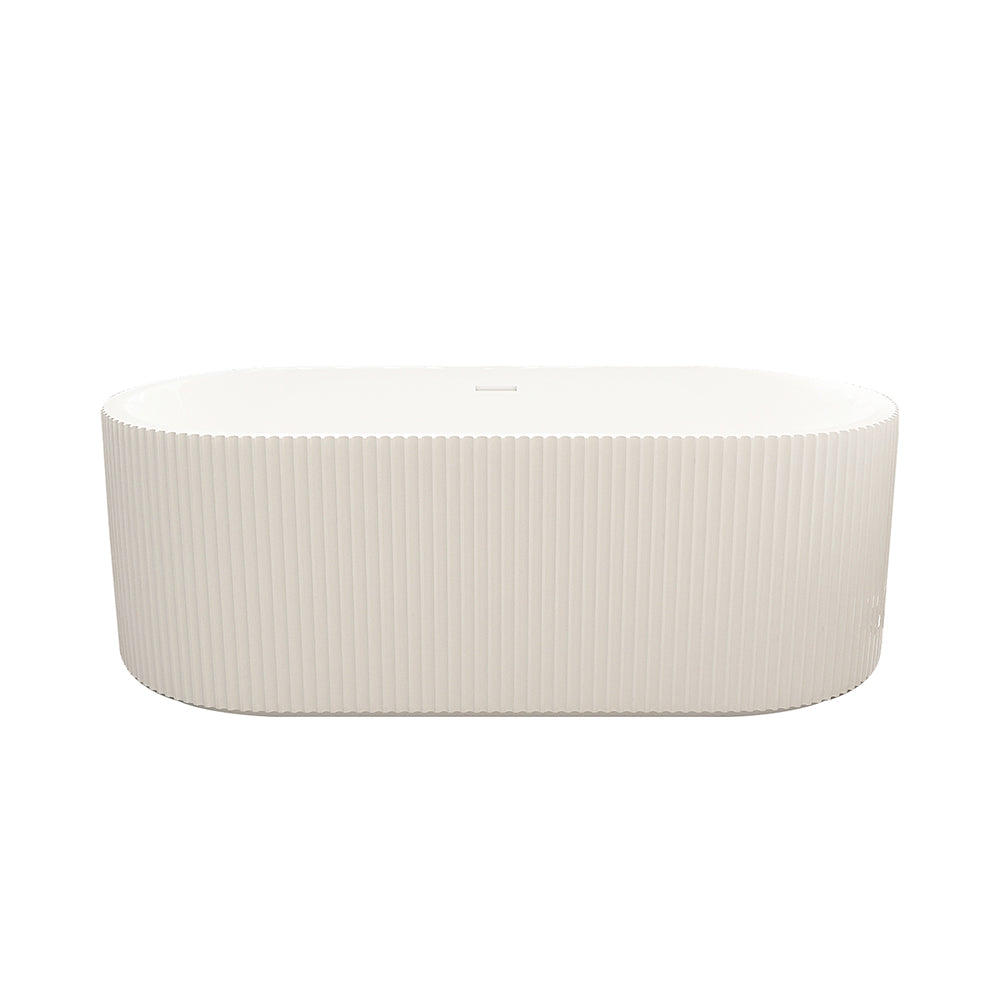 Rose Fluted V-Groove Freestanding Bathtub