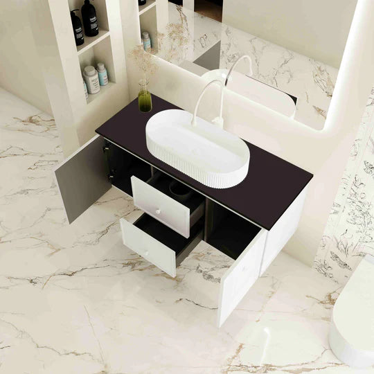 Seattle 1200mm Wall-Hung Cabinet - Matt White