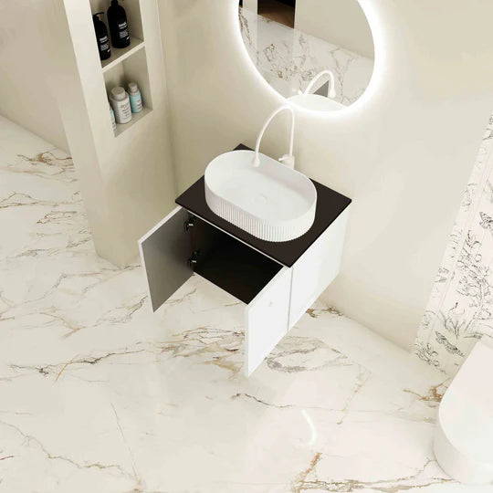 Seattle 600mm Wall-Hung Cabinet - Matt White