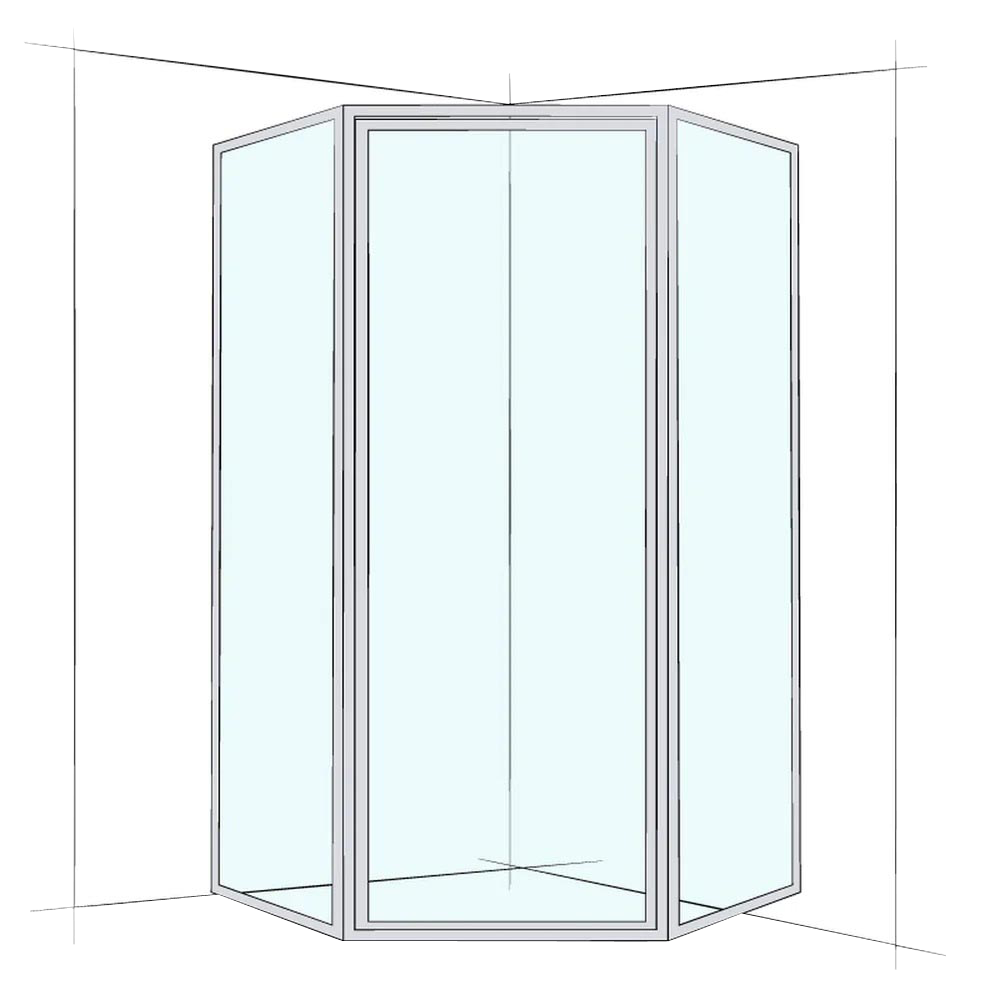 Custom Framed Hex Corner Set-In