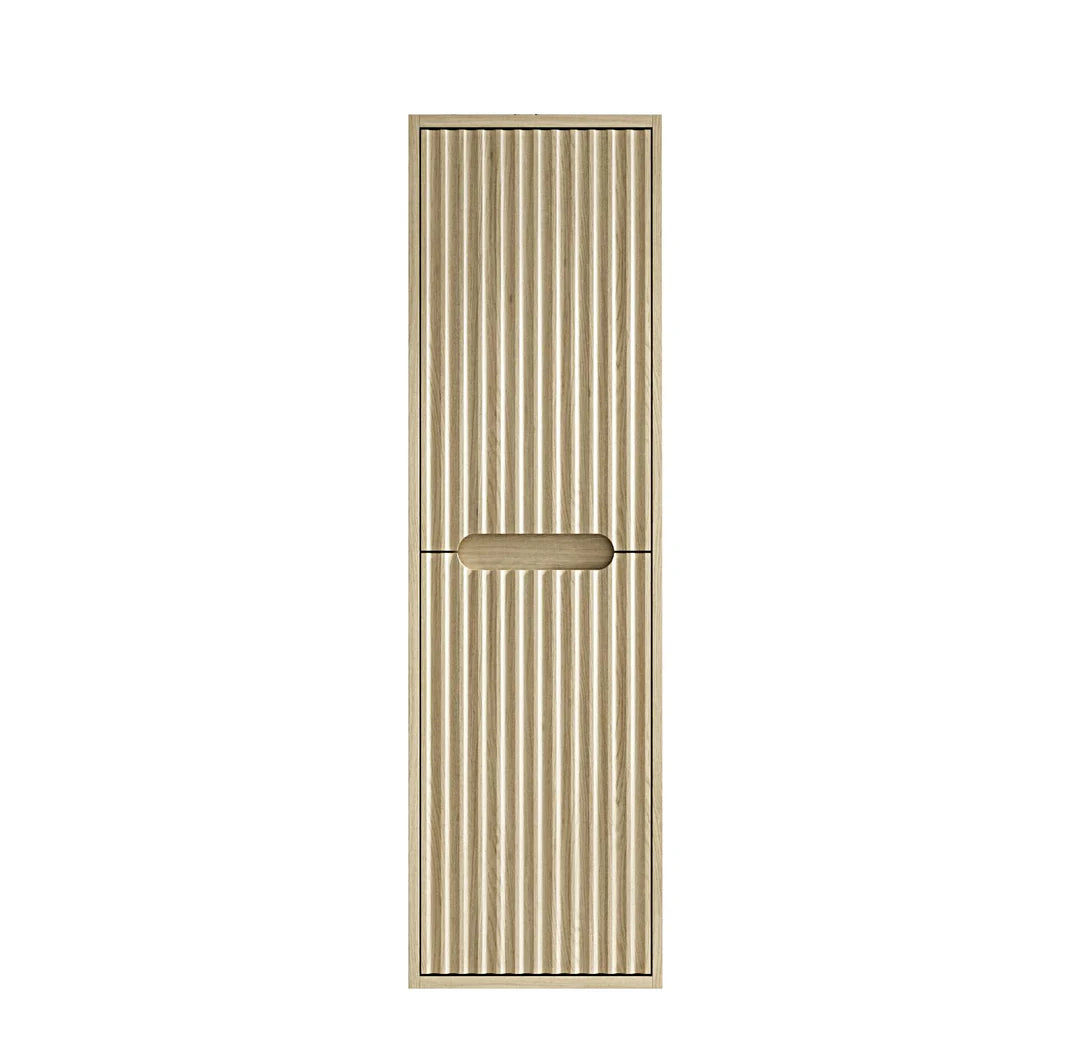 Fluted Rhea Tall Boy - Natural Oak
