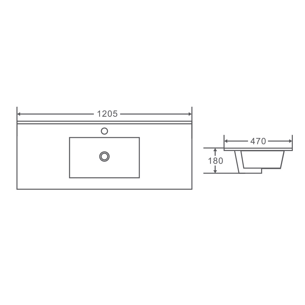 BIANCA 1200mm PVC Freestanding Vanity