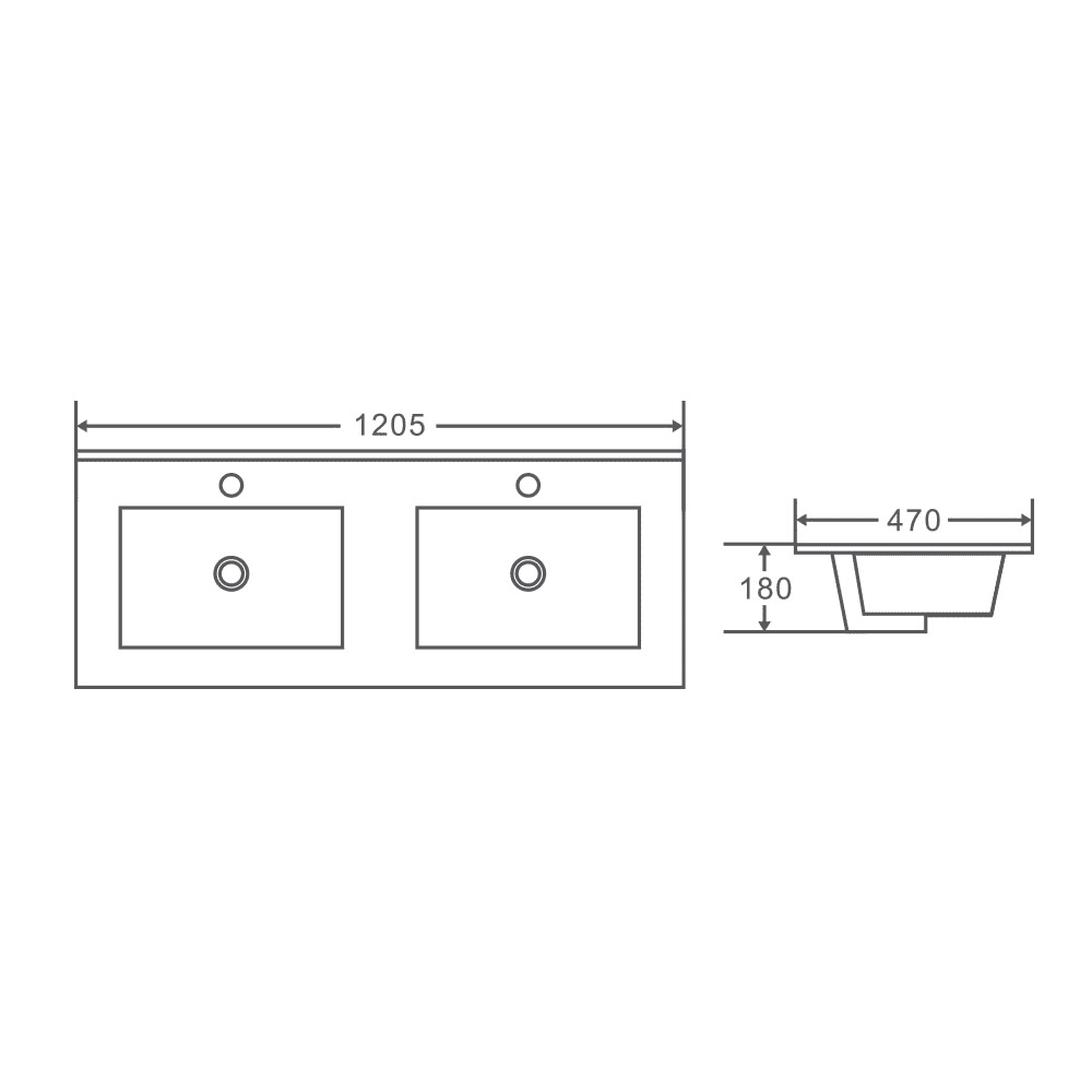 BIANCA 1200mm PVC Freestanding Vanity