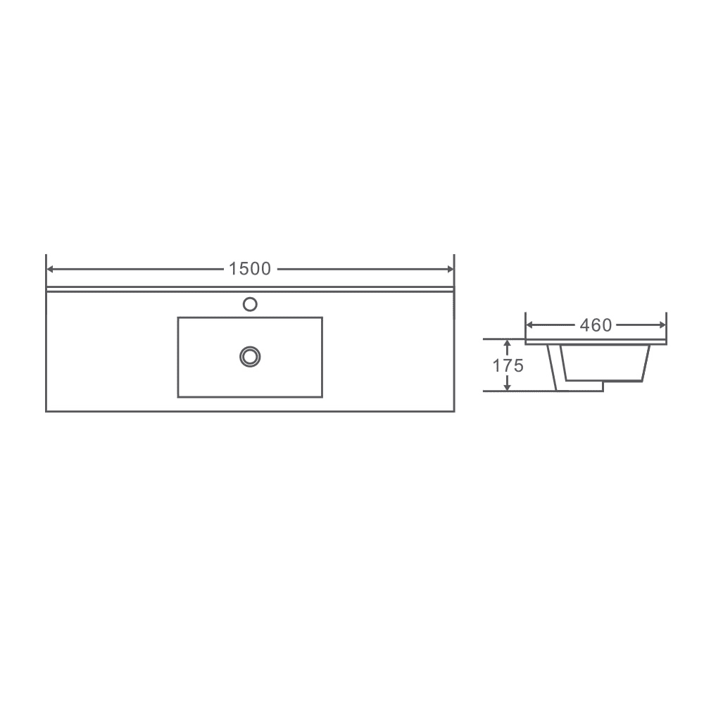 Paris 1500mm Wall-Hung Vanity - Walnut Woodmatt