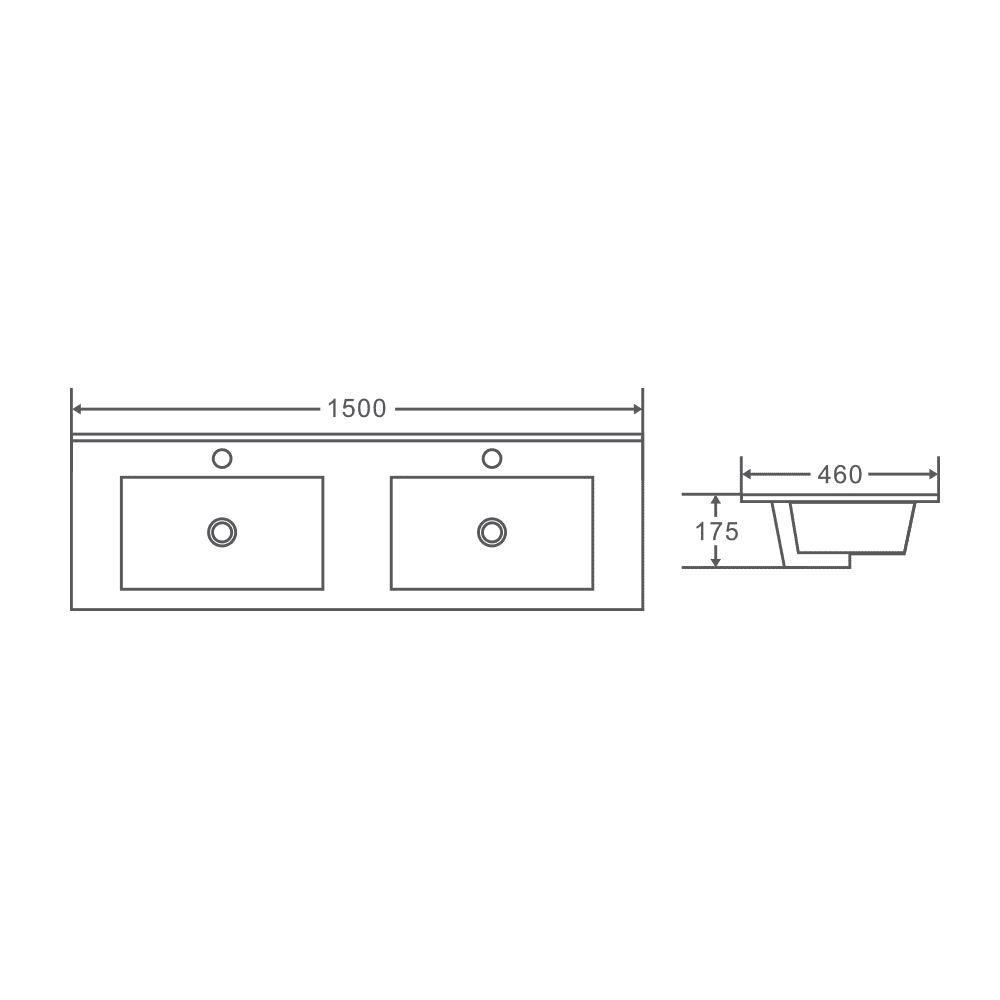 Paris 1500mm Wall-Hung Vanity - Walnut Woodmatt