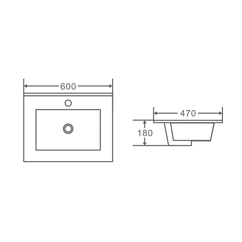 Paris 600mm Wall-Hung Vanity - Walnut Woodmatt
