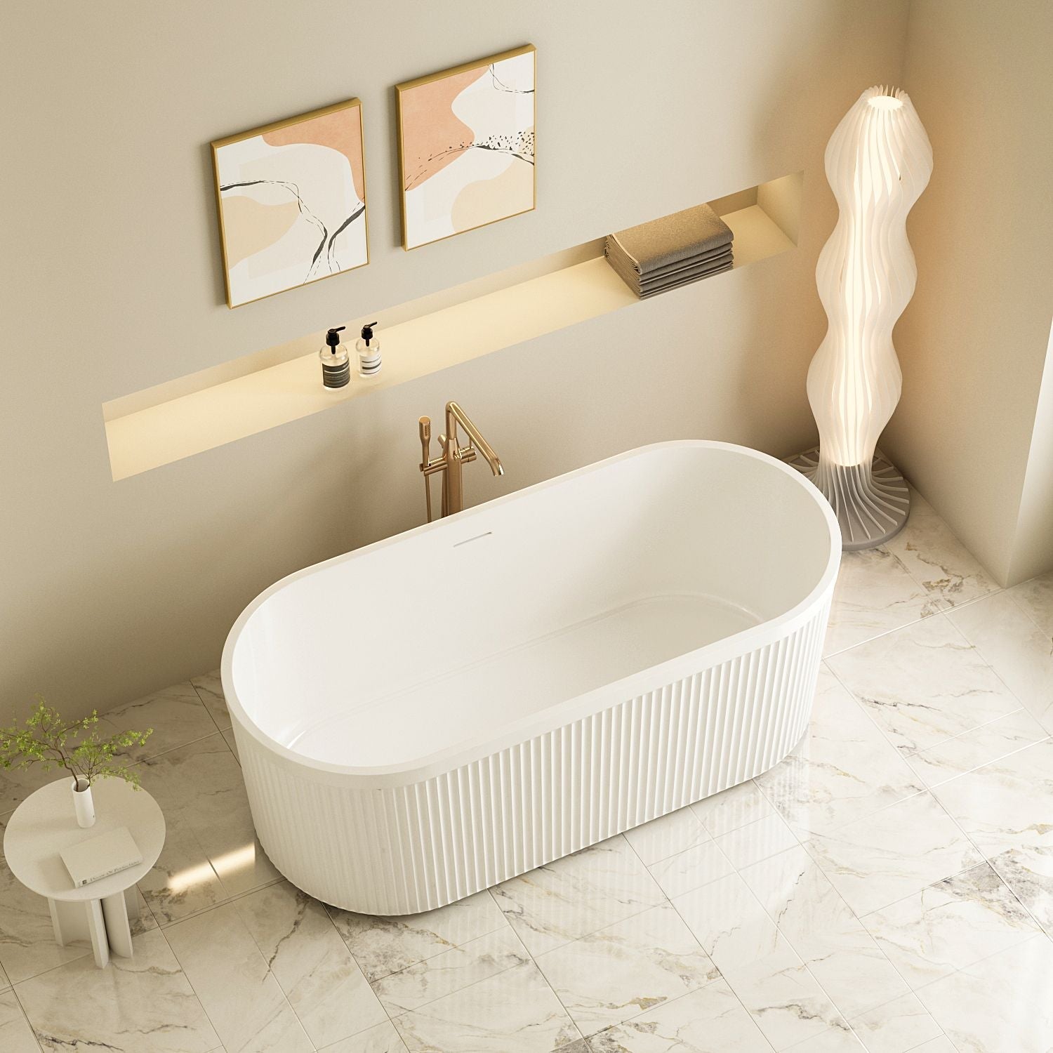 Tyler Freestanding Fluted Bathtub