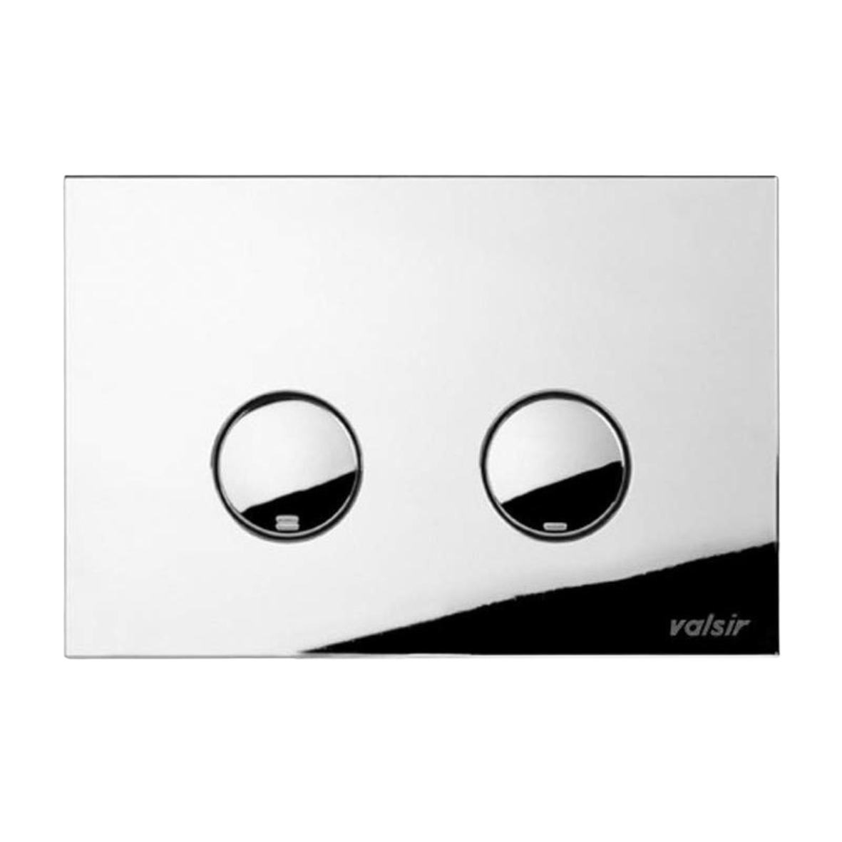 ABS Pneumatic Flush Plate Chrome  170 x 110 - Complete with White Frame & buttons