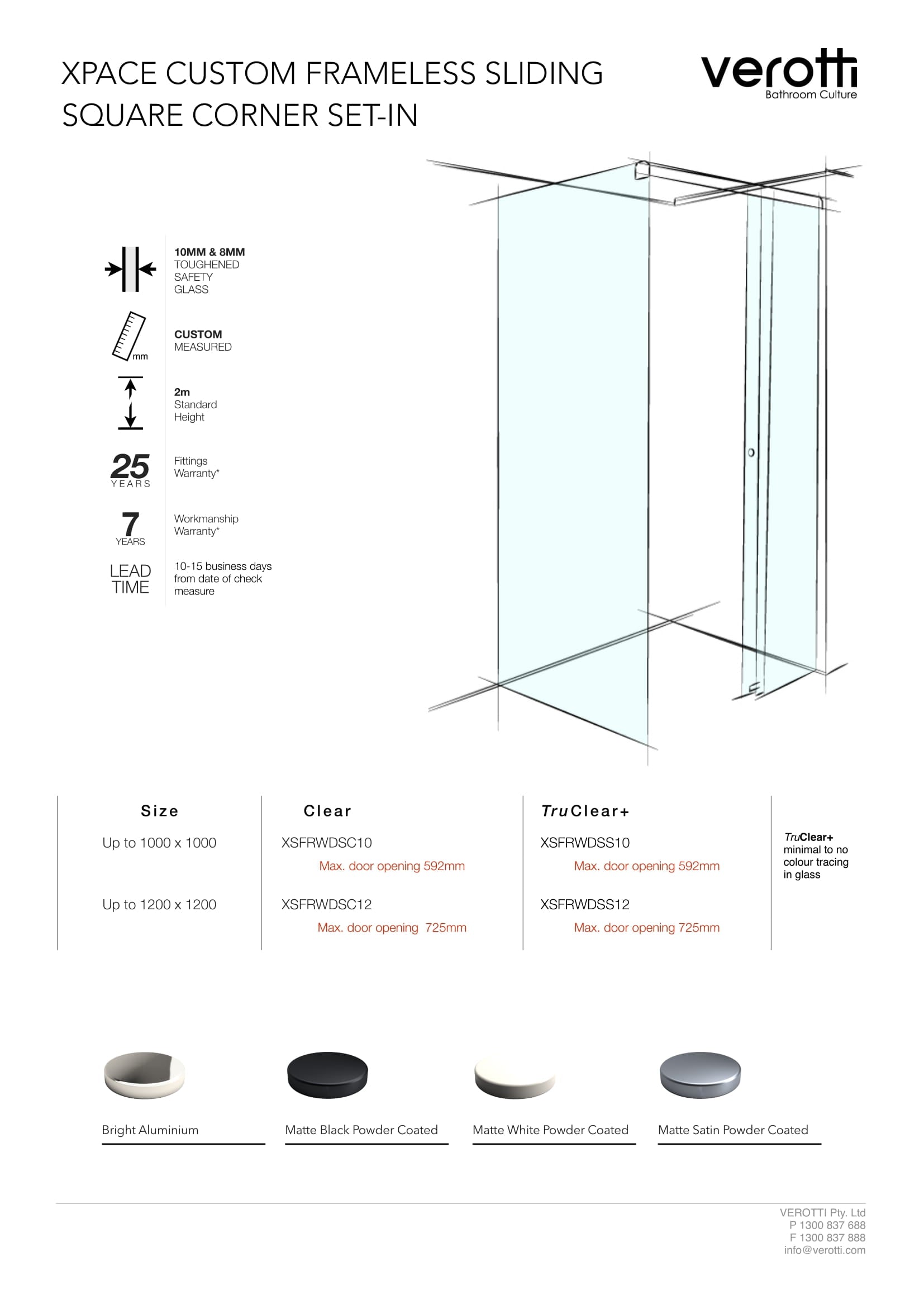 Xpace Custom Frameless Sliding Square Corner Set-In