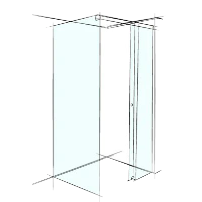 Xpace Custom Frameless Sliding Square Corner Set-In